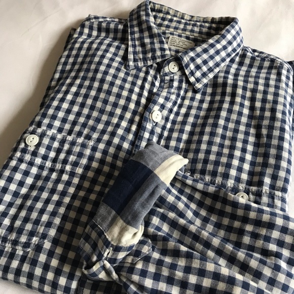J. Crew Blue Gingham Button Down - Picture 2 of 7